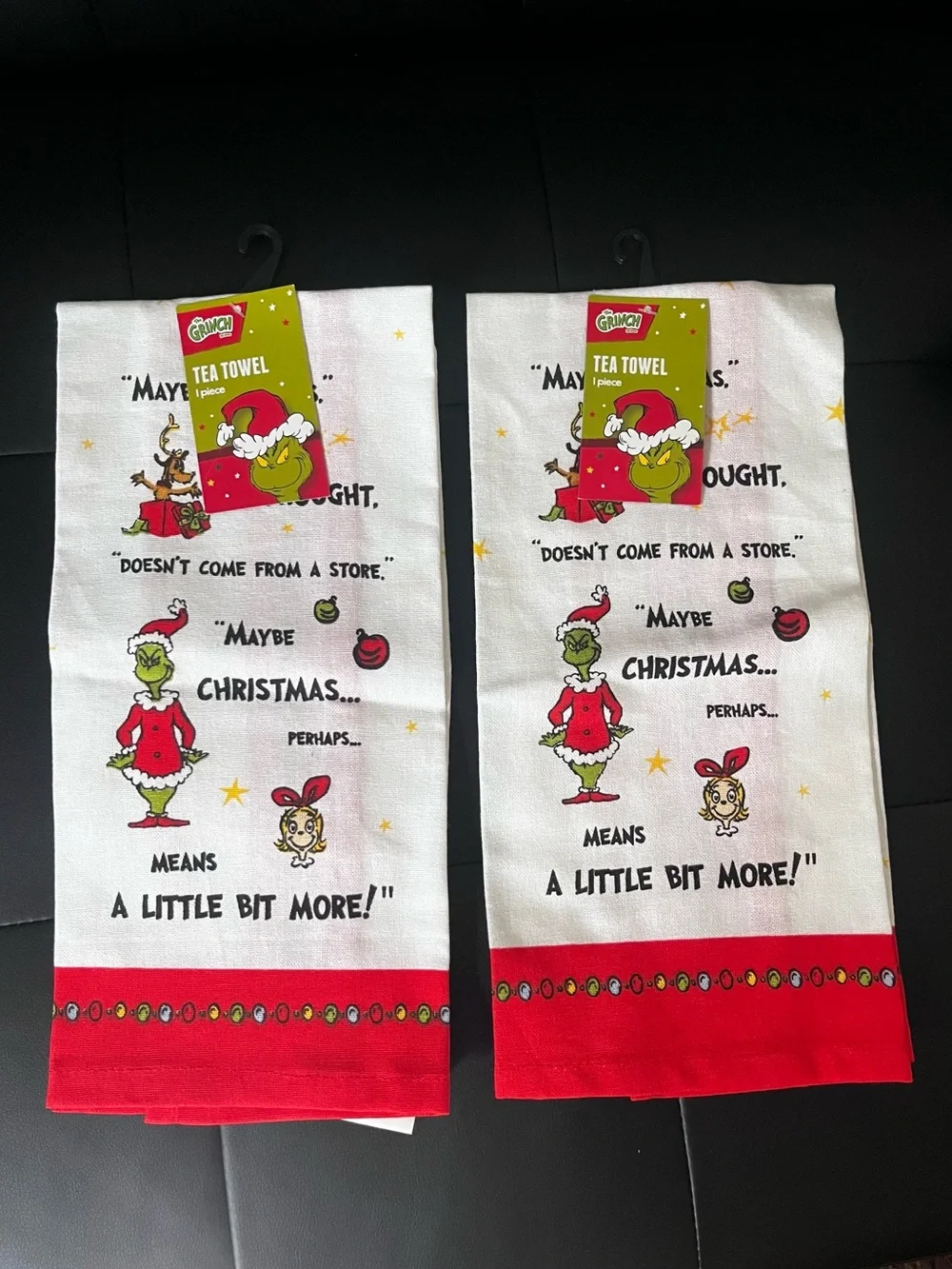 Grinch Quote Kitchen Towel Set of 2